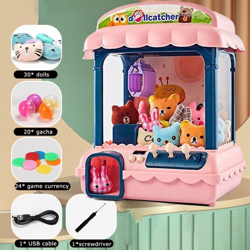 Automatic Doll Machine Coin Operated Play Game Mini Claw Catch Toys Kids Gifts - Picture 4 of 6
