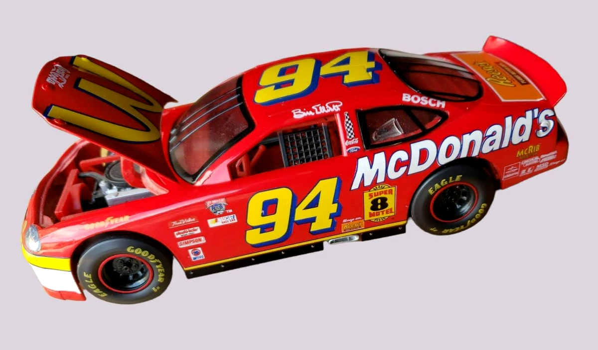 Red bull ヘッドバッジ 1998 Racing Champions NASCAR BILL ELLIOT #94 McDonald's Red