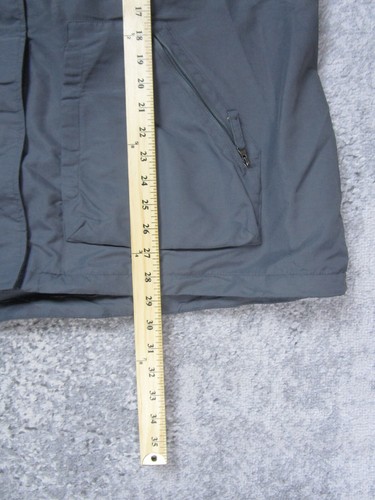 Lands' End Jacket Women 2X Bomber Gray Nylon Long Sleeve Funnel Neck Windbreaker - Picture 10 of 11