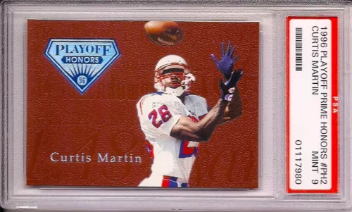 💎1996 Playoff Prime Honors #PH-2 Curtis Martin PSA 9💎EXTREMELY RARE (1:7200)💎