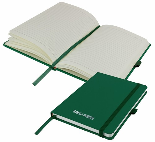 Personalised Notebook and 12 matching Pencils -Printed with Name - BOTTLE GREEN - Picture 3 of 8