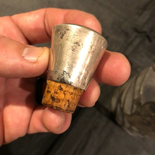 LA PIERRE JUGENDSTIL KARAFFE SCOTCH DISTEL OVERLAY STERLINGSILBER FLASCHE #38G - Bild 10 von 12