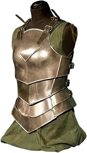 Medieval Metal Armor Handmade Women Breastplate Larp Sca Metal Halloween Costume - 第 4/4 張圖片