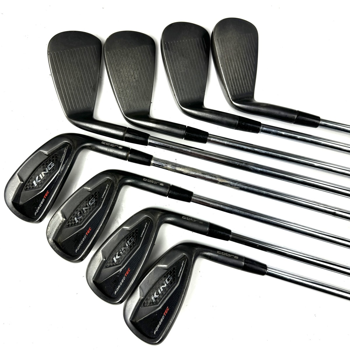Set De Fers De Golf Cobra King Forged Tec X 2022 Noir 4-PW - Stiff, FST KBS Tour, Neuf