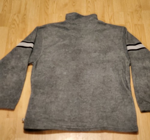 Ferruche Herren Größe Large L Fleece 1/4 Reißverschluss Pullover mit Streifen grau - Neu mit Etikett - Bild 8 von 12