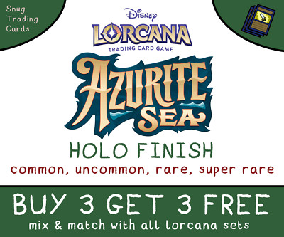 Disney Lorcana - Azurite Sea FOIL - Einzelkarten - Mint - Buy 3 Get 3 Singles