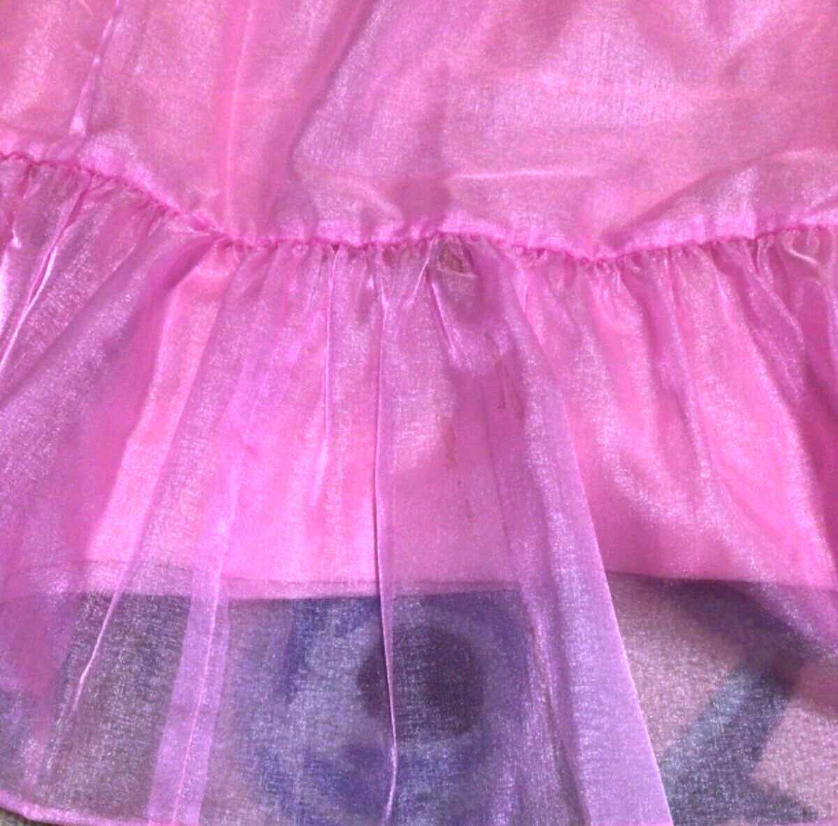 Vintage 60 s 70 s custom pink puff sheer dress - image 10