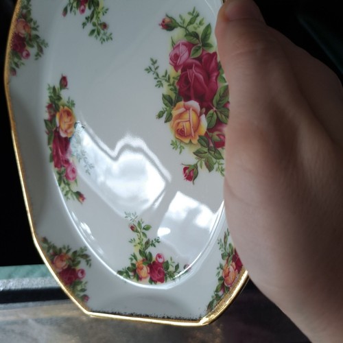 Royal Albert Old Country Roses Rectangular Tray With Gold Trim Floral Pattern - Picture 10 of 12