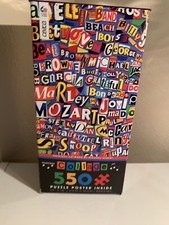 Ceaco Jigsaw Puzzle 550 Piece Musicians Collage w/ Poster 24 x 18 Ages 12 NEW
