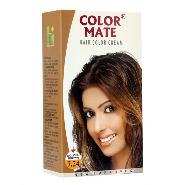 Color Mate Hair Color Cream Golden Brown(7.34) 30ml Free Ship eBay