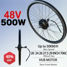 36V 250W 350W 500W MTB Ebike Conversion Kit Brushless Front Rear Hub Motor Wheel