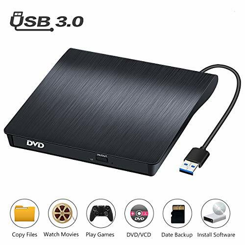 BEVA - Lettore esterno CD/DVD USB 3.0, portatile, masterizzatore (Y5D)