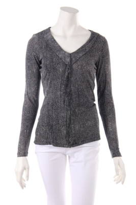 comma Longsleeve-Shirt Volants Frills D 34 black-white
