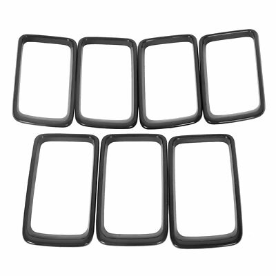 #ad #ad Gloss Black For Jeep Grand Cherokee 2014 2016 Front Grille Ring Trim Insert 7PCs $22.80