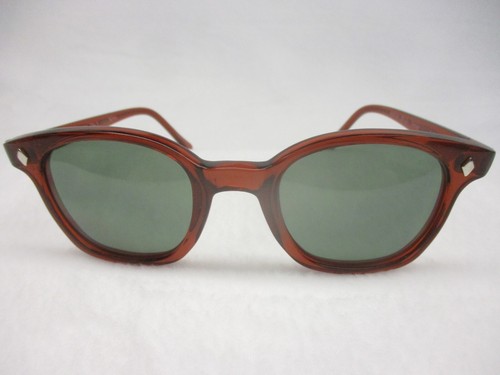 Pentax Hoya Sunglasses Preppy Retro Horn Rim 60's Style Red Frame G15 50 Large - Picture 2 of 6
