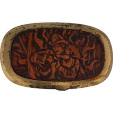 Sm Fire Fighter Firefighter Fireman Dept Volunteer 1980s Vintage Belt Buckle