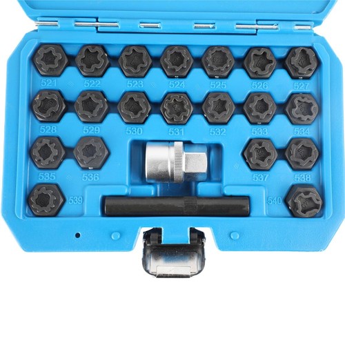 22pcs New Wheel Lock Lug Nut Key Nuts Screw Removal Tool Kit Fit - Picture 4 of 6