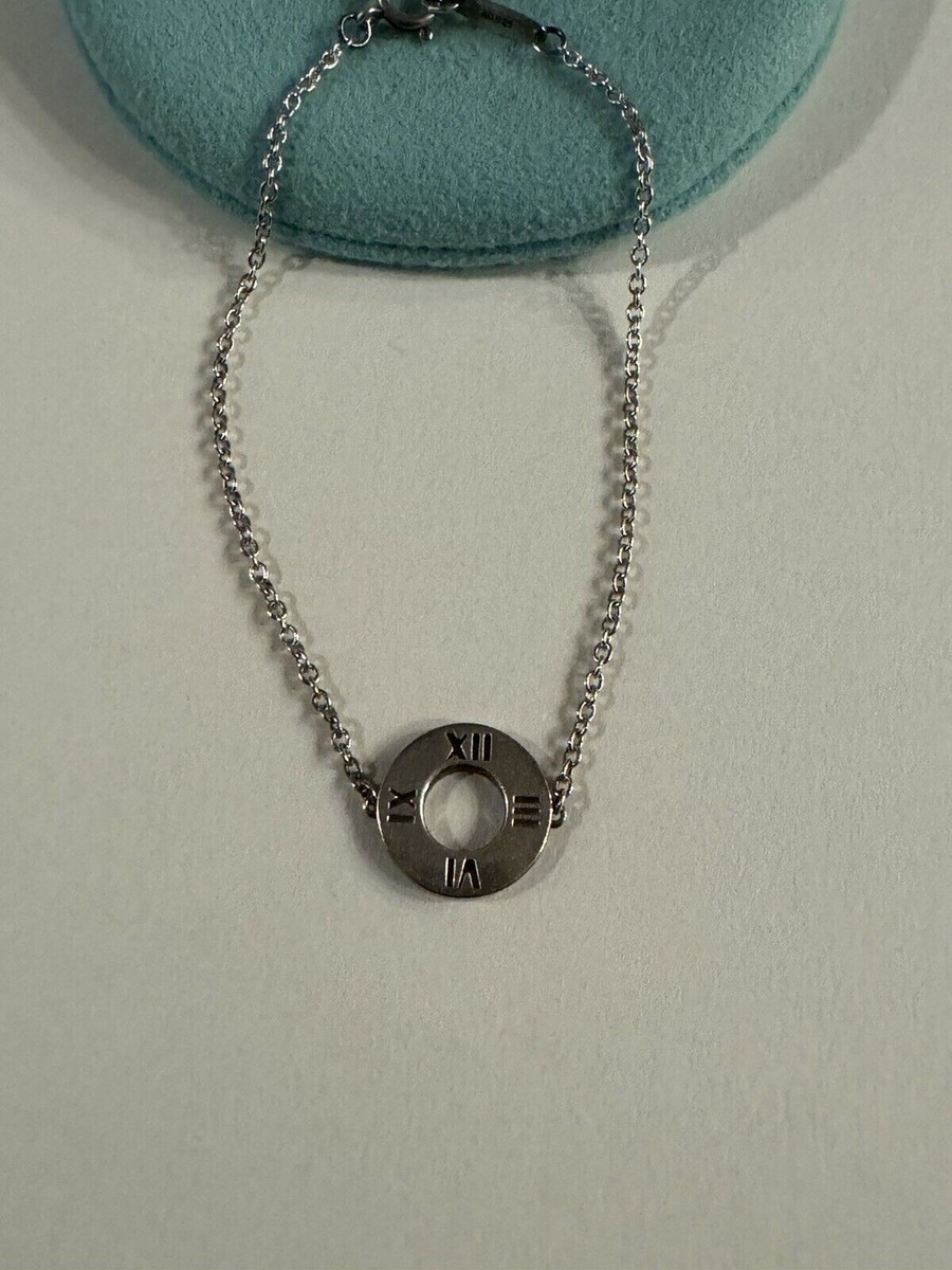 Tiffany & Co. 925 Sterling Silver Atlas Bracelet w/ Pouch 6-3/4