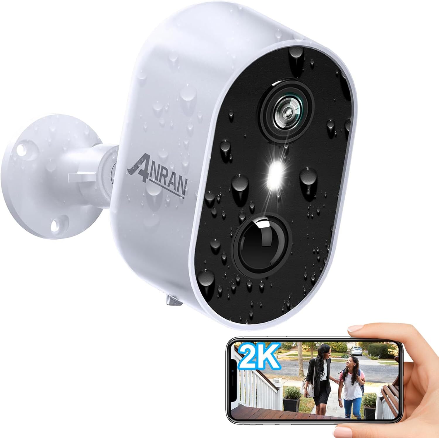 ANRAN Security Cameras Wireless Outdoor,2K 3MP Battery Camera-3MP