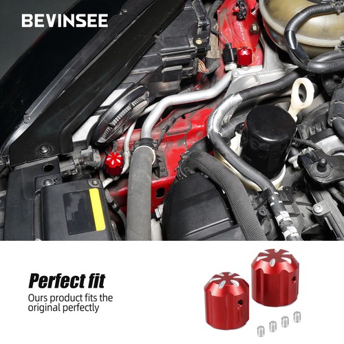 Aluminum A/C Service Valve Cap Cover For Audi A3 A4 A5 Q3 Q5 RS3 TT For Golf MK7 - Picture 2 of 11