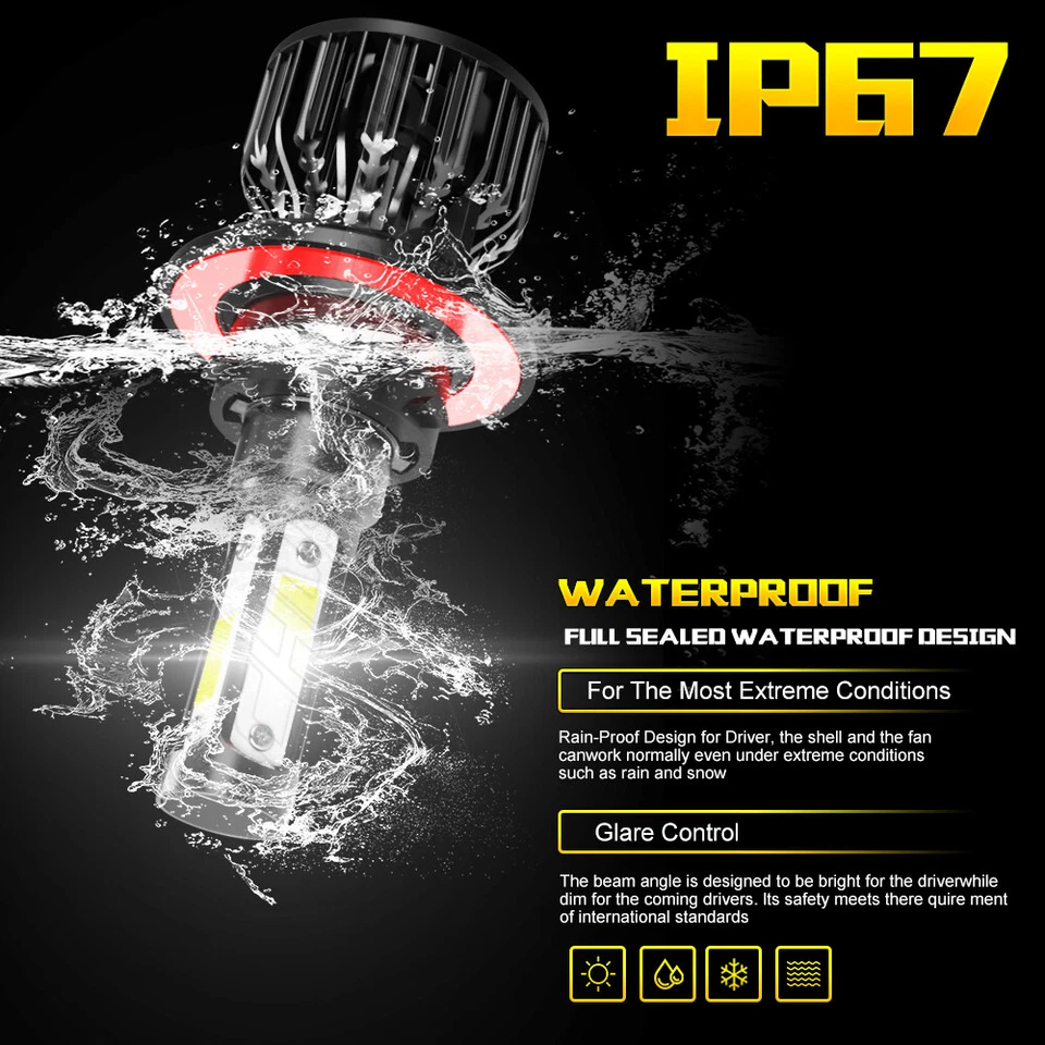 Lâmpadas de faróis de LED para Ski Doo MXZ Gen 4 850 600 2017-2022, 11000 lúmens - Imagem 3 de 4