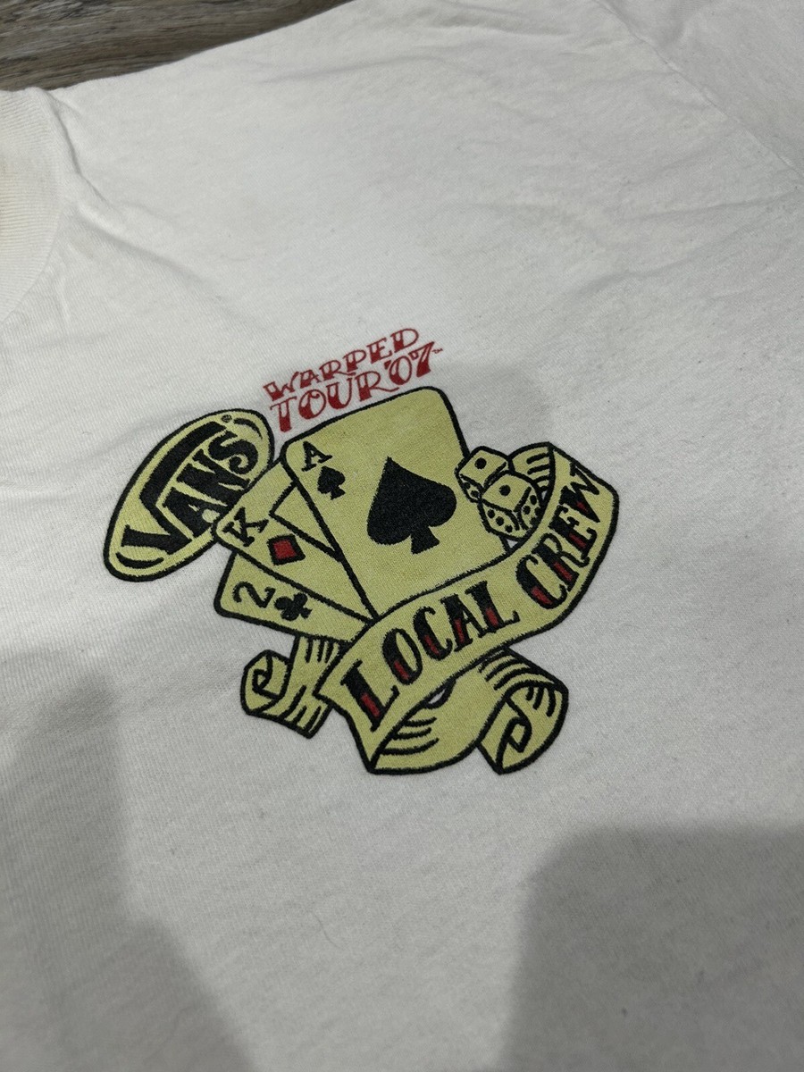 warped tour 2002 VANS　Tシャツ　M　白　　　オフィシャル 04212333-2002-Vans-Warped-Tour