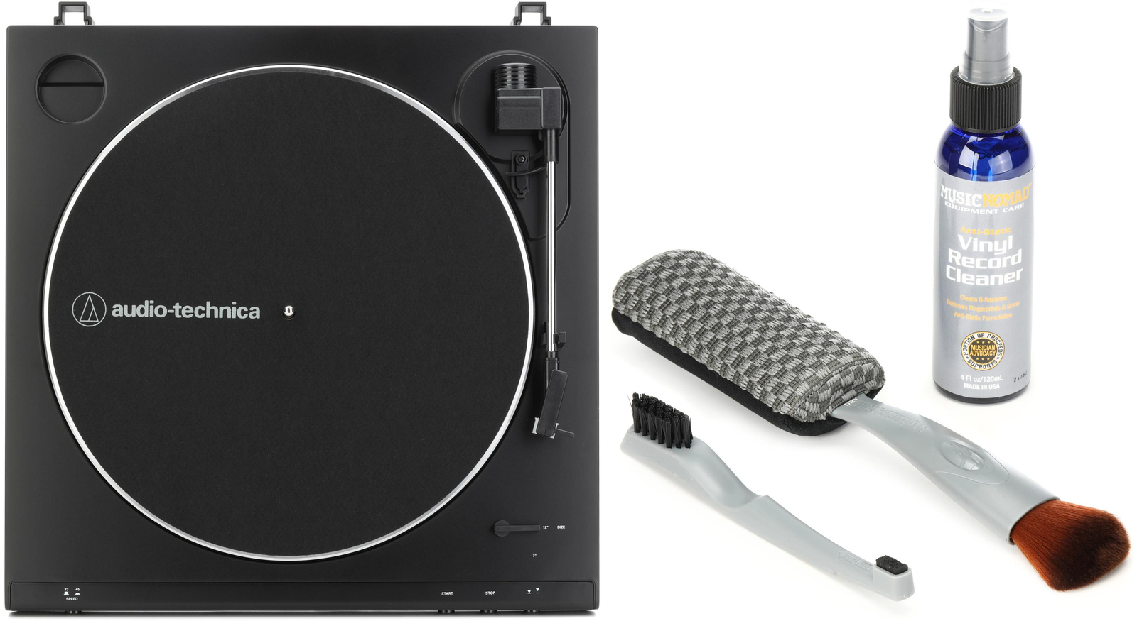 Комплектация Audio-Technica AT-LP60X-BK + MusicNomad MN890