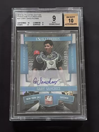 2010 Elite Extra Edition Franchise Futures Sigs #34 Gary Sanchez PSA 9 Auto 10