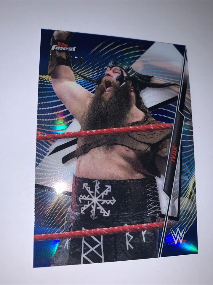 Topps Finest WWE 2020 Ivar Blue Card 17 Numbered 058/150. - Image 3 of 4