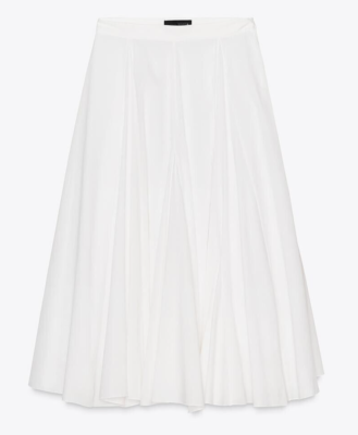 ワンピース A FERRETTI Women Long Skirts J042716190001 White ZARA WOMAN HIGH-WAIST ZW COLLECTION LONG SKIRT OYSTER WHITE