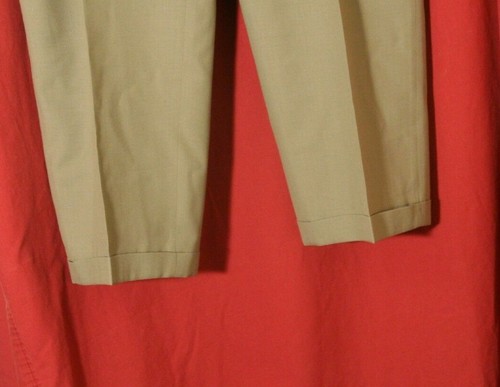 Joseph & Feiss Men's Pleated Pants Slacks Trouser Beige 44 x 25.5 Big & Short - Picture 6 of 8