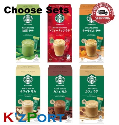 Starbucks Nestle Premium Mix Popular Flavors Latte 4P Set Matcha from Japan