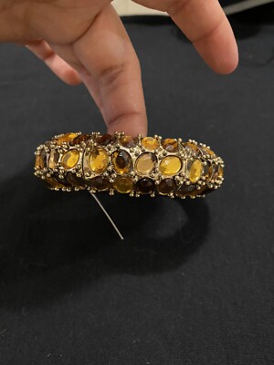Stylish Amber Colored Bead Fashion Stretch Bracelet Robert Rose