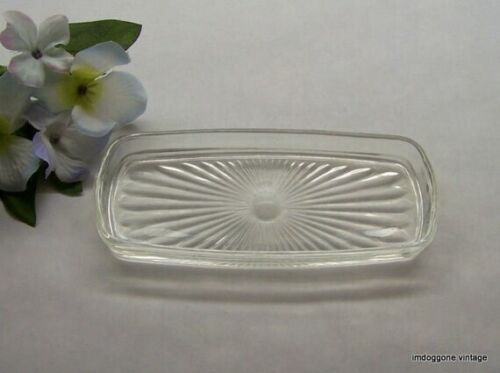 1/4 Lb Butter Liner Misc Glass Starburst Design Vintage - Picture 5 of 7
