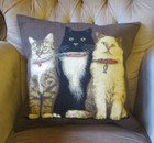 LUXURY CAT FAMILY PUSSY FELINE GIRL BOY PRESENT TAPESTRY CUSHION COVER ONLY