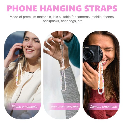 3 Pack Mobiltelefon Lanyard Perlenkette Telefonschnur Mit Handy-Lanyard - 第 11/12 張圖片