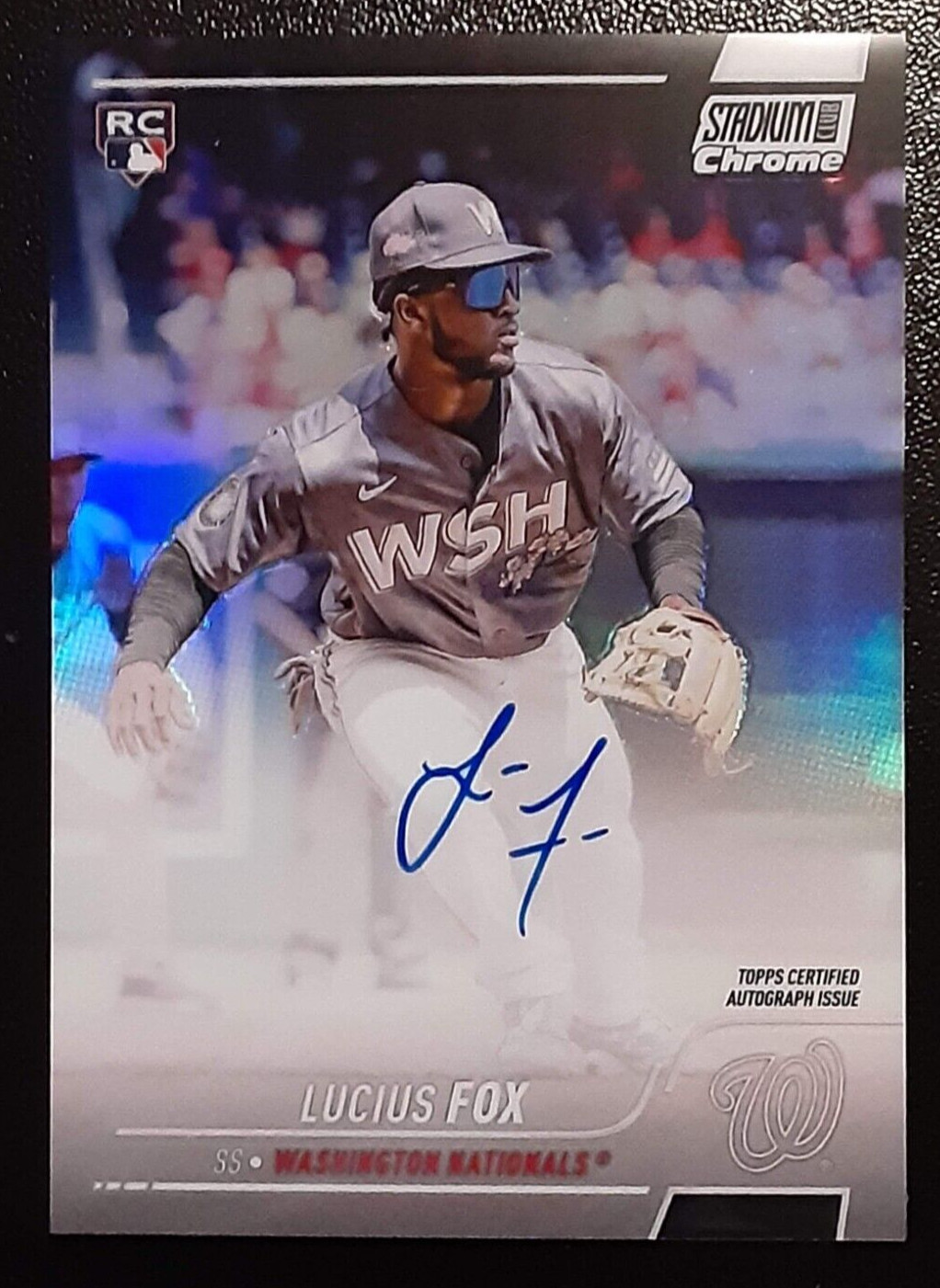 2022 Topps Stadium Club Chrome Rookie Card RC Auto #SCCUA-LF - Lucius Fox