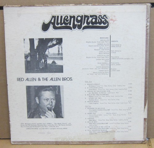 RED ALLEN & THE ALLEN BROTHERS Allengrass LP Lemco 730304 - Picture 2 of 2