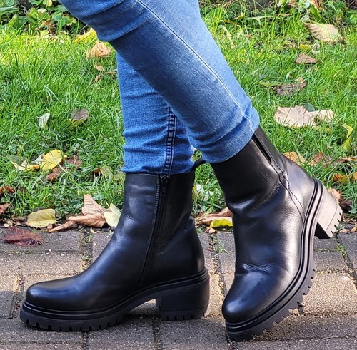 Botín de mujer Shoedesign Copenhagen Katie negro black cuero auténtico - Imagen 4 de 10