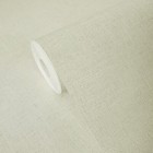Plain contemporary matt cream off white faux linen fabric textured wallpaper
