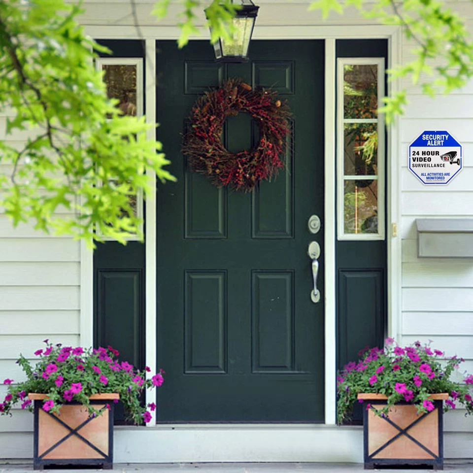 2-Pack Security Camera Sign, Video Surveillance Signs Outdoor, UV Printed 40 Mil - Image 4 of 4