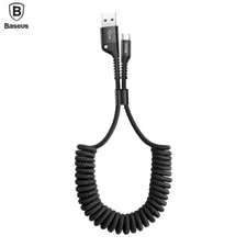 Baseus Spring Extend USB to USB-C Type-C 2A Fast Charger Data Cable Braided Line