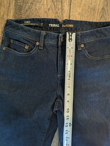 TRIBAL DeNIME Celine Women's Dark Wash Classic Style Jeans Size 27/4 Back Pocket - Picture 13 of 16