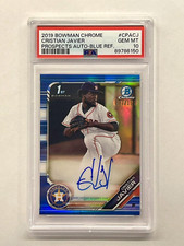 2019 Bowman Chrome Prosp. Cristian Javier 1st Bow. Blue AUTO /150 PSA 10 *POP 2*