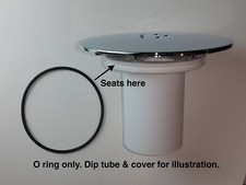 Xtra large. Replacement dip tube O ring seal, for high Flow, Shower waste/drain.