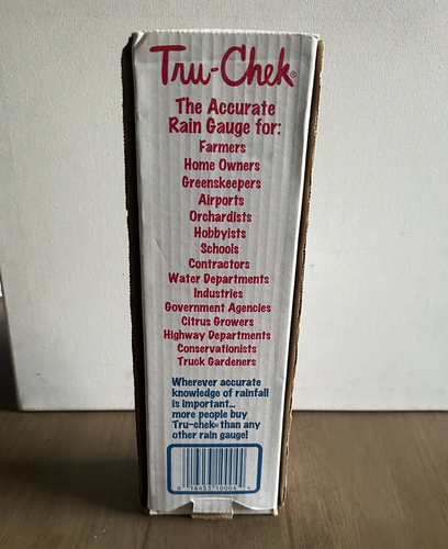 NEW *Tru-Chek* The World's Best Rain Gauge - Clear Plastic - Made in U.S.A. - 第 3/3 張圖片
