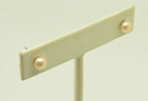 Sterling Silver Simulated Pearl Earrings #FMS922 - Picture 2 of 4