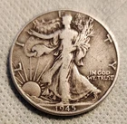 1945 Walking Liberty 90% Silver Half Dollar Circulated-See Pics-U Grade Free S/H