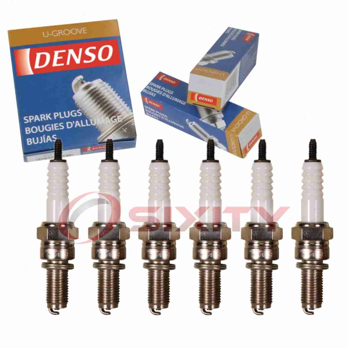 6 pc Denso Standard U-Groove Spark Plugs for 1989-1990 Chrysler Dynasty 3.0L gg