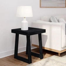 Classic Square Side Table, Slim Side Table for Living Room, Narrow Nightstand...